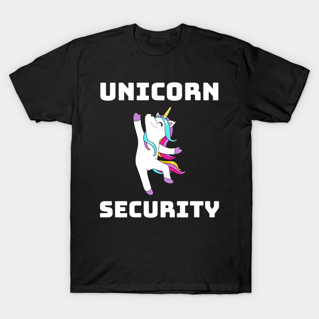 Unicorn Security Funny Gift T-Shirt by WPKs Design & Co